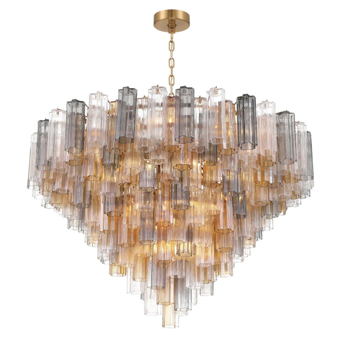 Addis 49'' Aged Brass Chandelier Multi 49"W x 42.5"H x 49"D