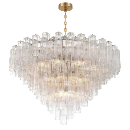 Addis 49'' Aged Brass Chandelier Clear 49"W x 42.5"H x 49"D
