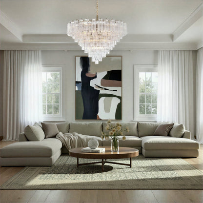Addis 49'' Aged Brass Chandelier Clear 49"W x 42.5"H x 49"D