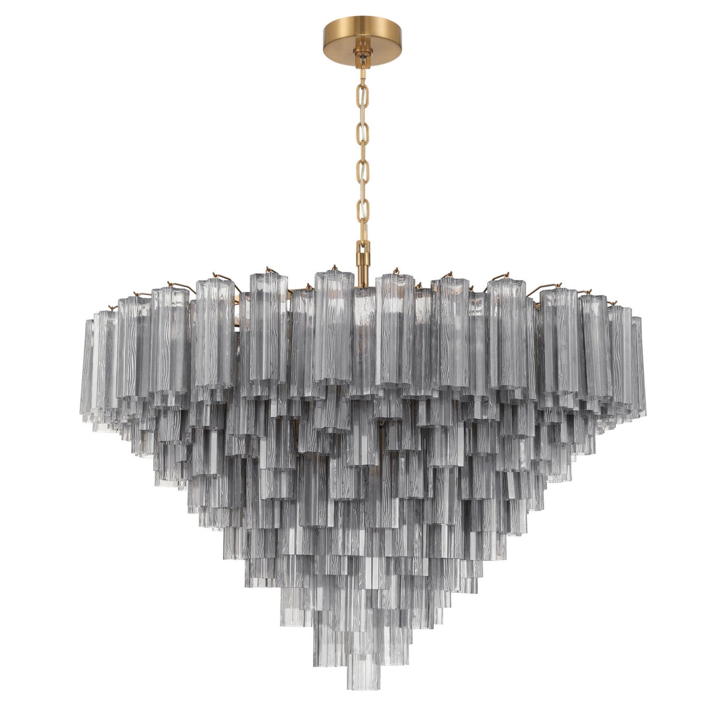 Addis 49'' Aged Brass Chandelier Gray 49"W x 42.5"H x 49"D