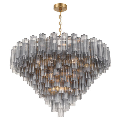 Addis 49'' Aged Brass Chandelier Gray 49"W x 42.5"H x 49"D