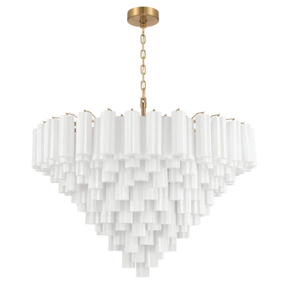 Addis 49'' Aged Brass Chandelier White 49"W x 42.5"H x 49"D