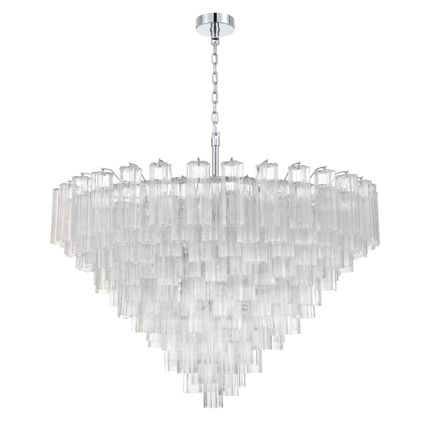 Addis 49'' Polished Chrome Chandelier Clear 49"W x 42.5"H x 49"D
