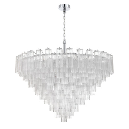 Addis 49'' Polished Chrome Chandelier Clear 49"W x 42.5"H x 49"D