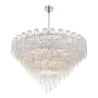 Addis 49'' Polished Chrome Chandelier Clear 49"W x 42.5"H x 49"D