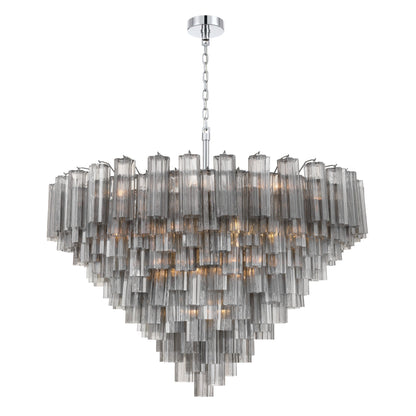 Addis 49'' Polished Chrome Chandelier Gray 49"W x 42.5"H x 49"D