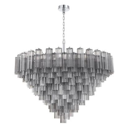 Addis 49'' Polished Chrome Chandelier Gray 49"W x 42.5"H x 49"D