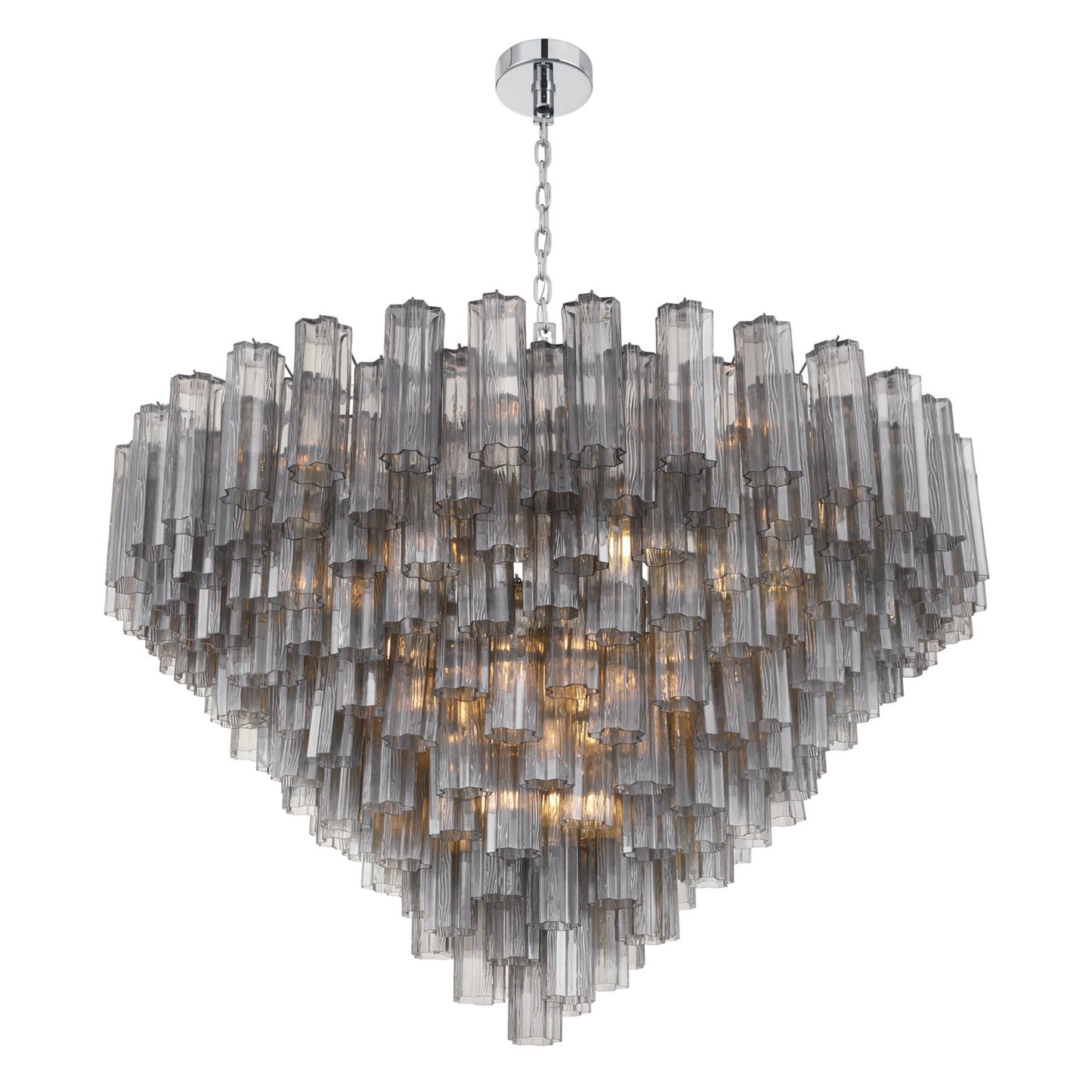 Addis 49'' Polished Chrome Chandelier Gray 49"W x 42.5"H x 49"D