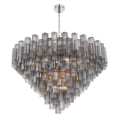 Addis 49'' Polished Chrome Chandelier Gray 49"W x 42.5"H x 49"D