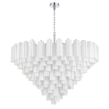 Addis 49'' Polished Chrome Chandelier White 49"W x 42.5"H x 49"D