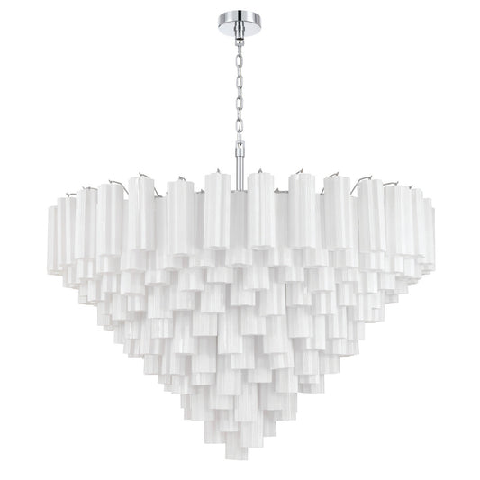 Addis 49'' Polished Chrome Chandelier White 49"W x 42.5"H x 49"D