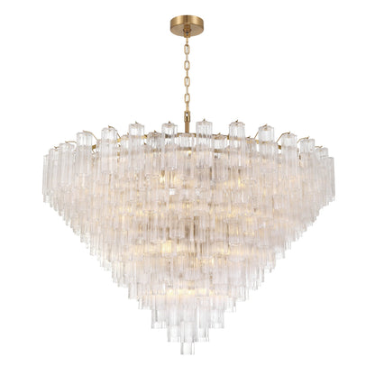 Addis 62'' Aged Brass Chandelier Clear 62"W x 40"H x 62"D
