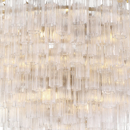Addis 62'' Aged Brass Chandelier Clear 62"W x 40"H x 62"D