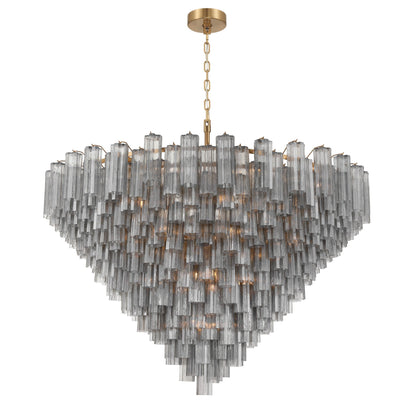 Addis 62'' Aged Brass Chandelier Gray 62"W x 40"H x 62"D