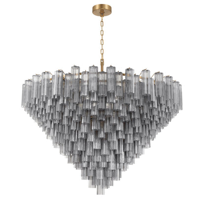 Addis 62'' Aged Brass Chandelier Gray 62"W x 40"H x 62"D
