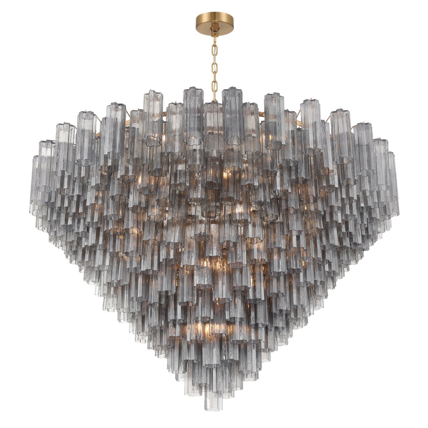Addis 62'' Aged Brass Chandelier Gray 62"W x 40"H x 62"D