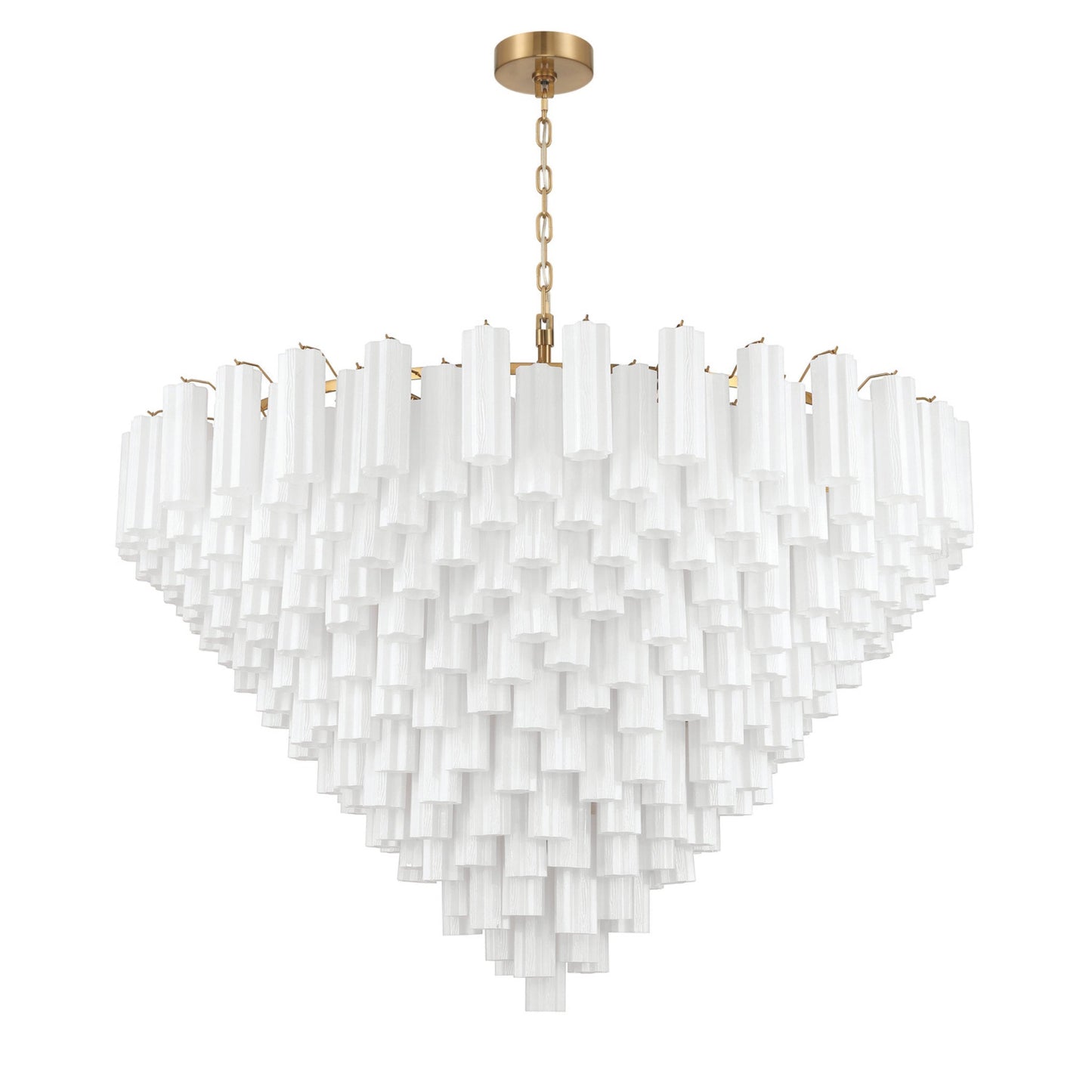 Addis 62'' Aged Brass Chandelier White 62"W x 40"H x 62"D