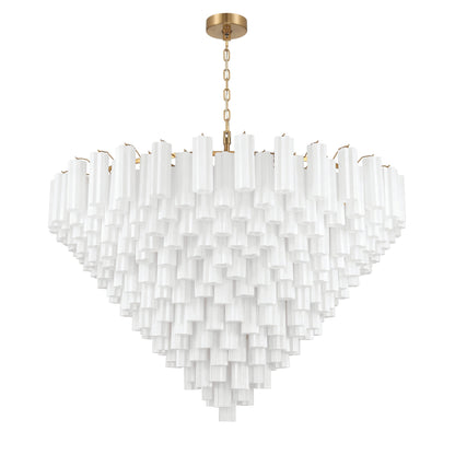 Addis 62'' Aged Brass Chandelier White 62"W x 40"H x 62"D