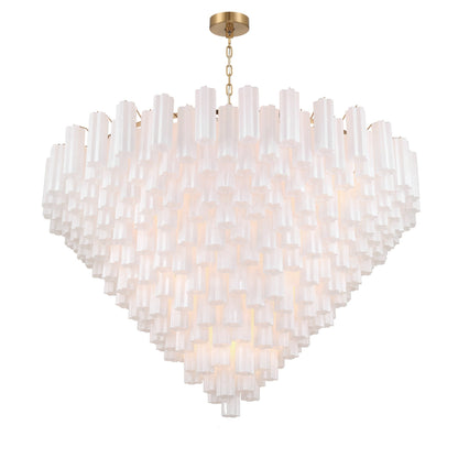 Addis 62'' Aged Brass Chandelier White 62"W x 40"H x 62"D
