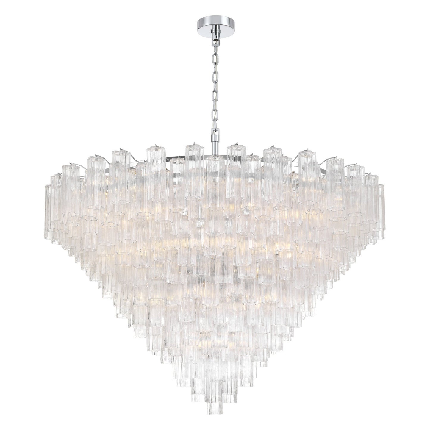 Addis 62'' Polished Chrome Chandelier Clear 62"W x 40"H x 62"D