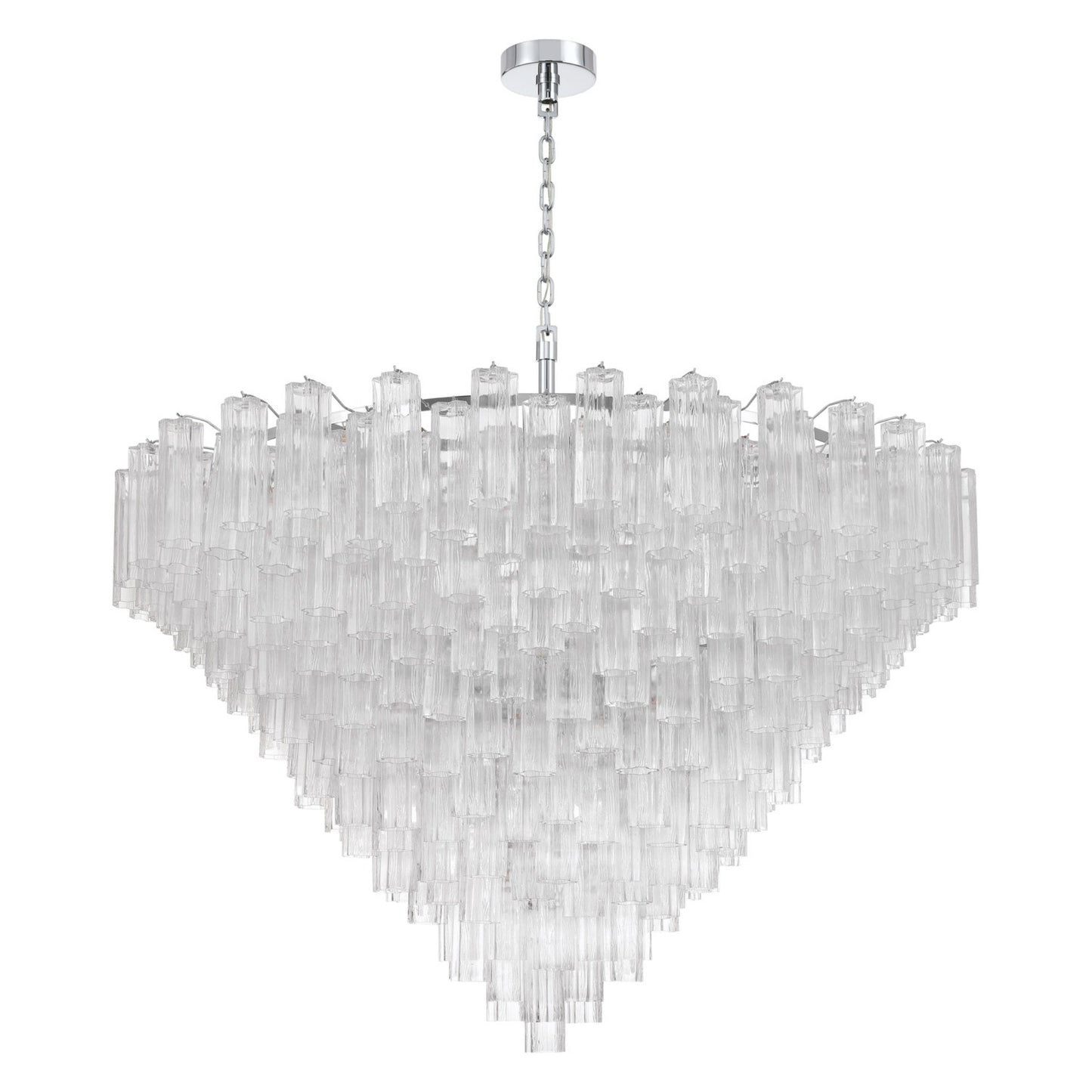 Addis 62'' Polished Chrome Chandelier Clear 62"W x 40"H x 62"D