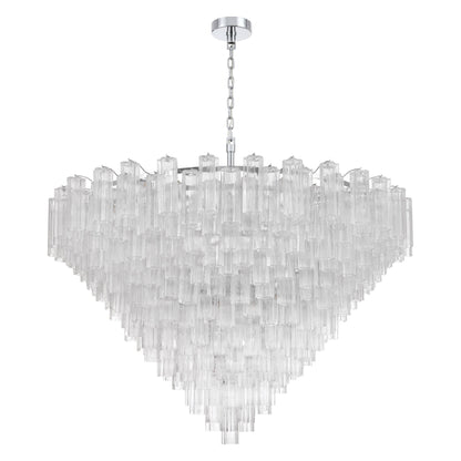 Addis 62'' Polished Chrome Chandelier Clear 62"W x 40"H x 62"D