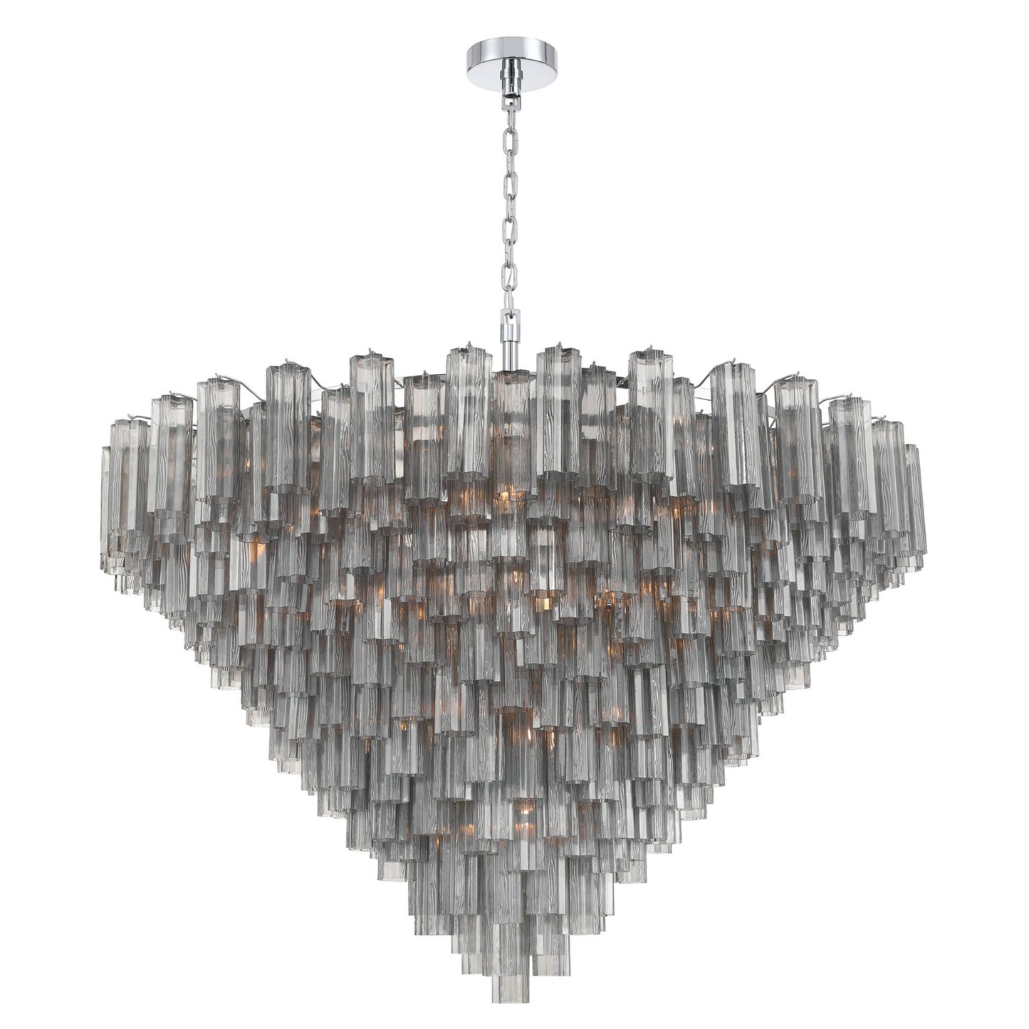 Addis 62'' Polished Chrome Chandelier Gray 62"W x 40"H x 62"D