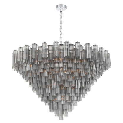 Addis 62'' Polished Chrome Chandelier Gray 62"W x 40"H x 62"D