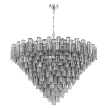 Addis 62'' Polished Chrome Chandelier Gray 62"W x 40"H x 62"D