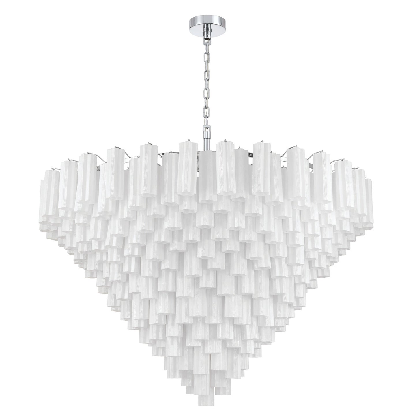 Addis 62'' Polished Chrome Chandelier White 62"W x 40"H x 62"D