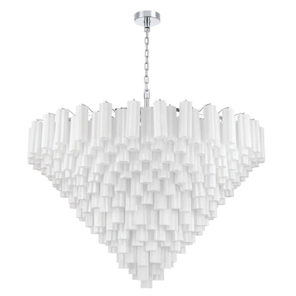 Addis 62'' Polished Chrome Chandelier White 62"W x 40"H x 62"D