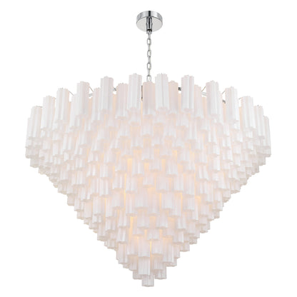 Addis 62'' Polished Chrome Chandelier White 62"W x 40"H x 62"D