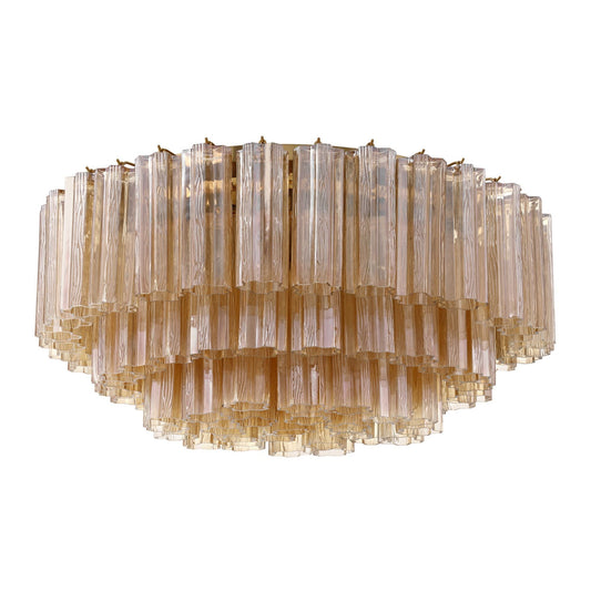 Addis 32'' Aged Brass Flush Mount Gold 32"W x 14.5"H x 32"D
