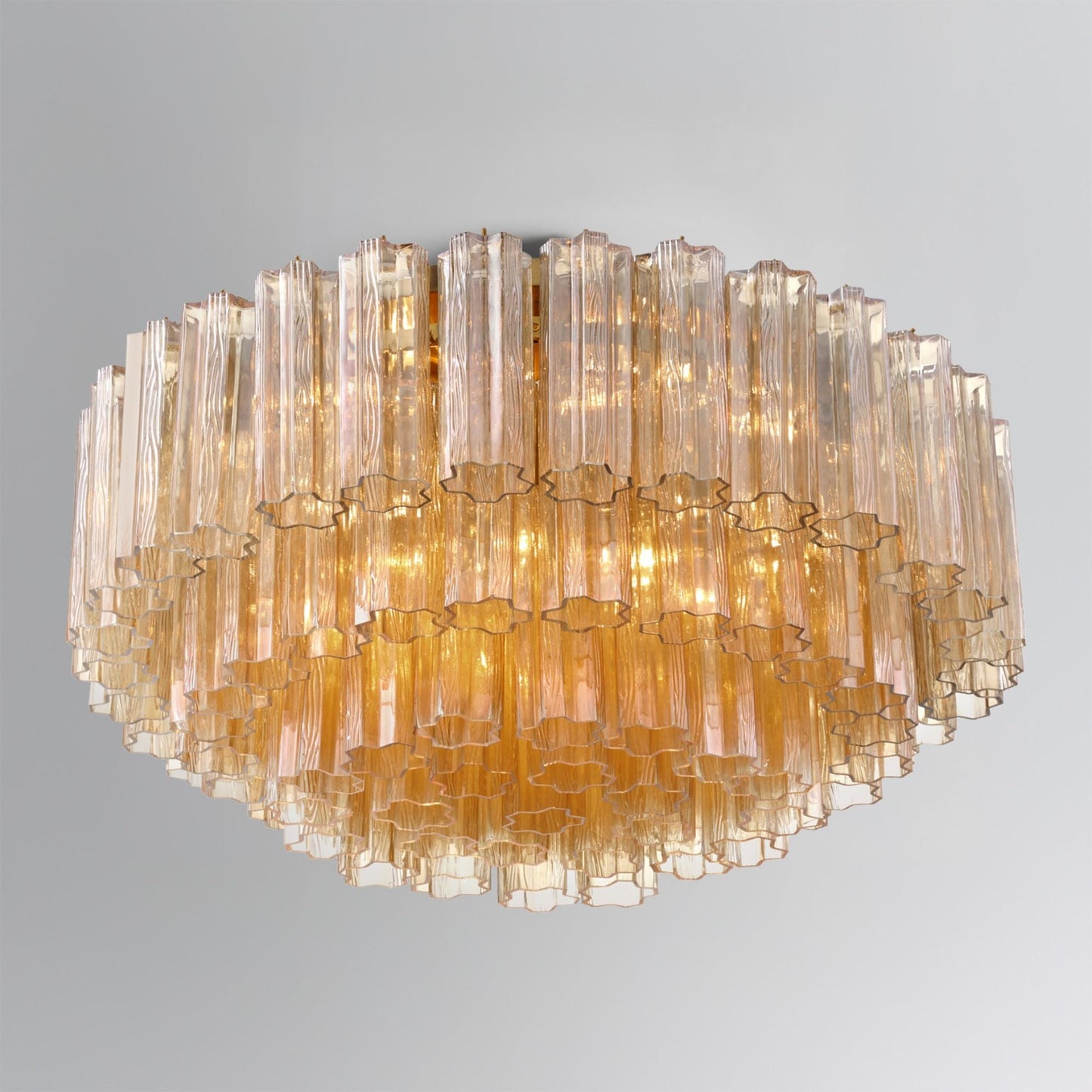 Addis 32'' Aged Brass Flush Mount Gold 32"W x 14.5"H x 32"D