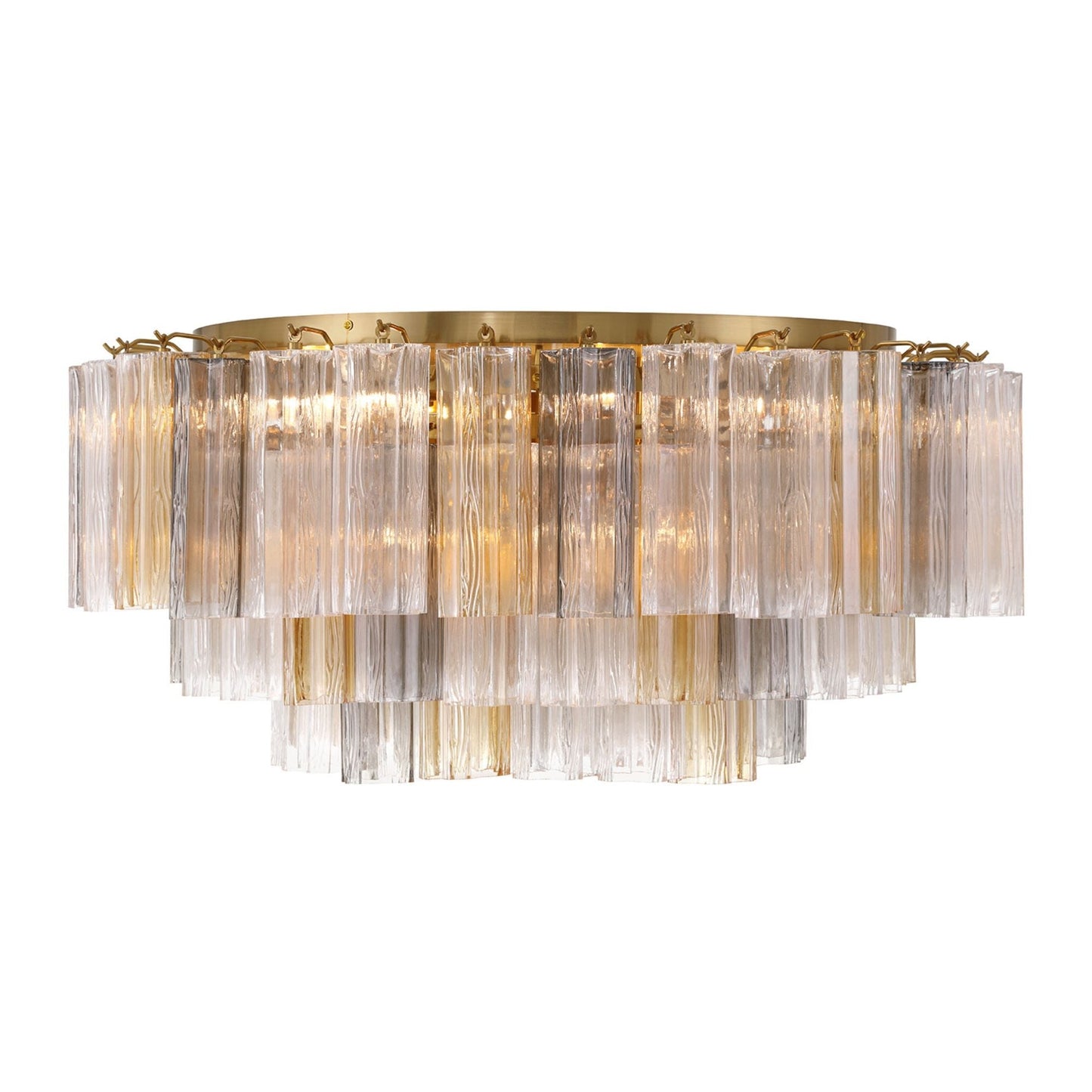 Addis 32'' Aged Brass Flush Mount Multi 32"W x 14.5"H x 32"D