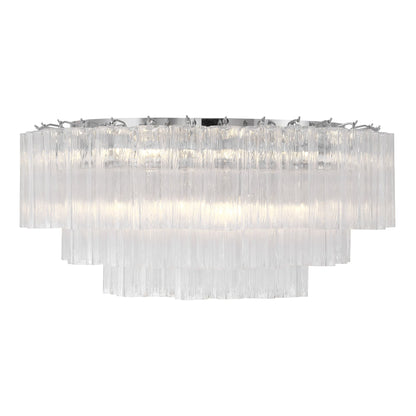 Addis 32'' Polished Chrome Flush Mount Clear 32"W x 14.5"H x 32"D