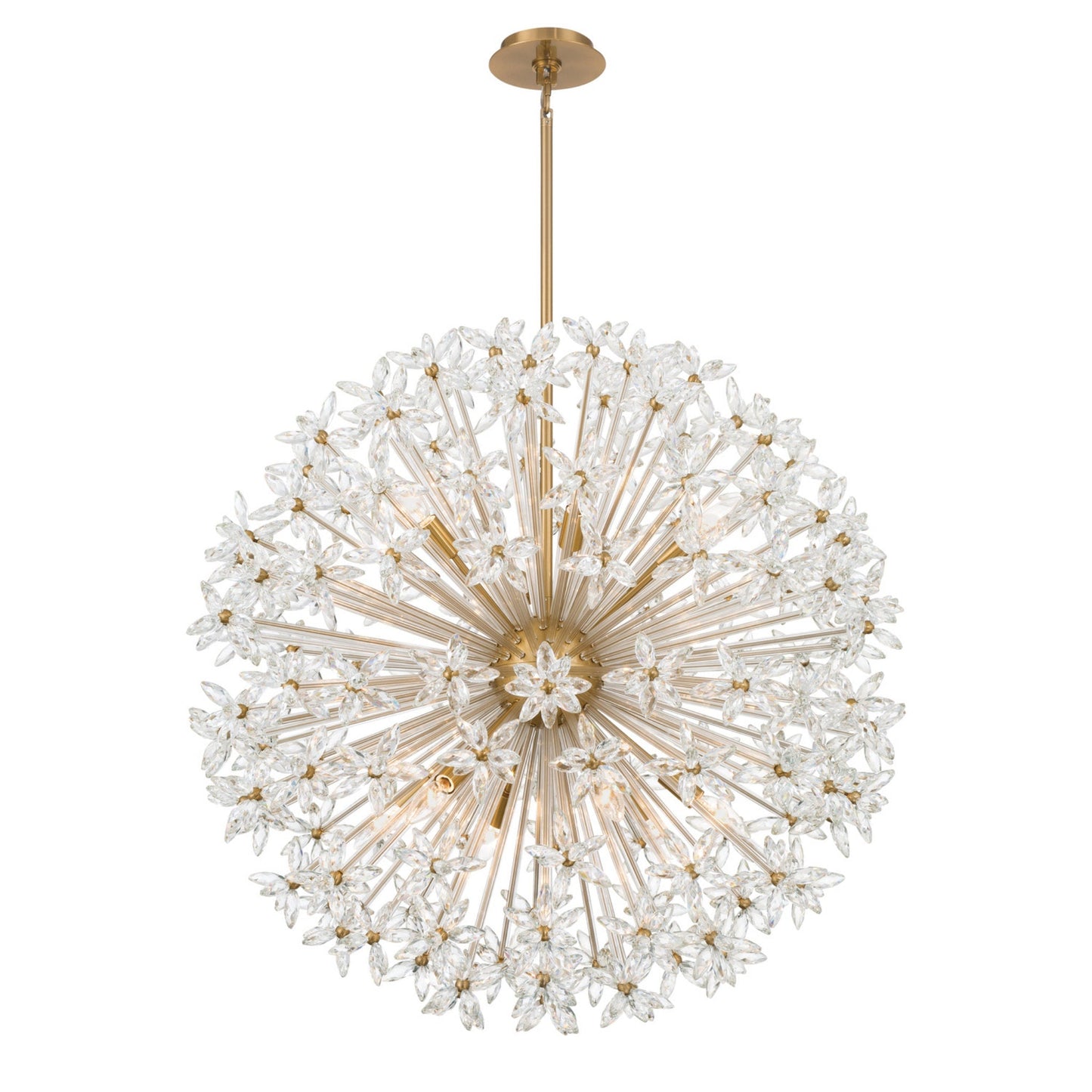 Adley 34'' Aged Brass Chandelier Gold 34"W x 33.75"H x 34"D