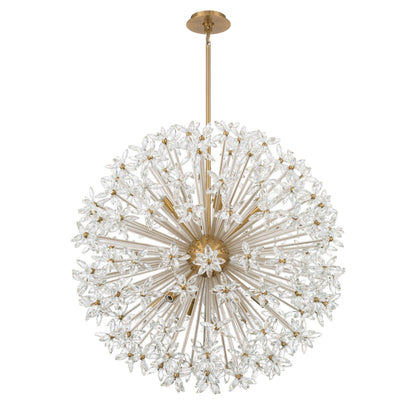 Adley 34'' Aged Brass Chandelier Gold 34"W x 33.75"H x 34"D