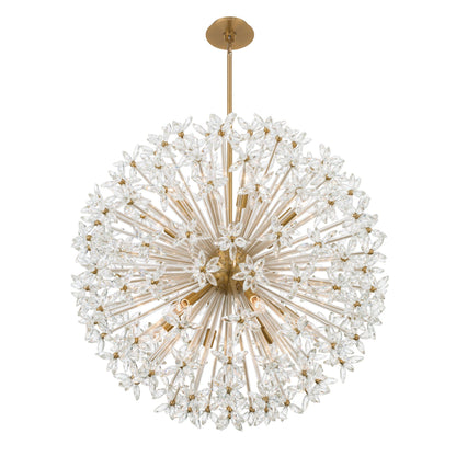 Adley 34'' Aged Brass Chandelier Gold 34"W x 33.75"H x 34"D