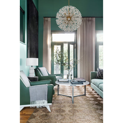 Adley 34'' Aged Brass Chandelier Gold 34"W x 33.75"H x 34"D