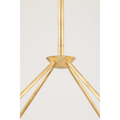 Reeve 8-Light Chandelier in Vintage Gold Leaf 37.5L x 37.5W x 18H