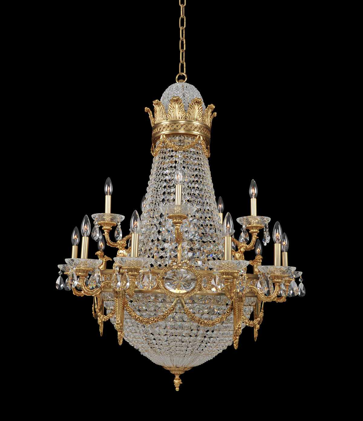 Marseille 25 Light 36" Wide Empire Chandelier with Crystal Accents