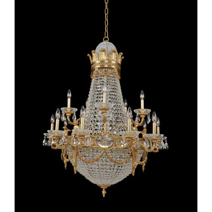 Allegri Marseille 25 Light 36" Wide Empire Chandelier with Crystal Accents