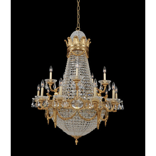 Allegri Marseille 25 Light 36" Wide Empire Chandelier with Crystal Accents