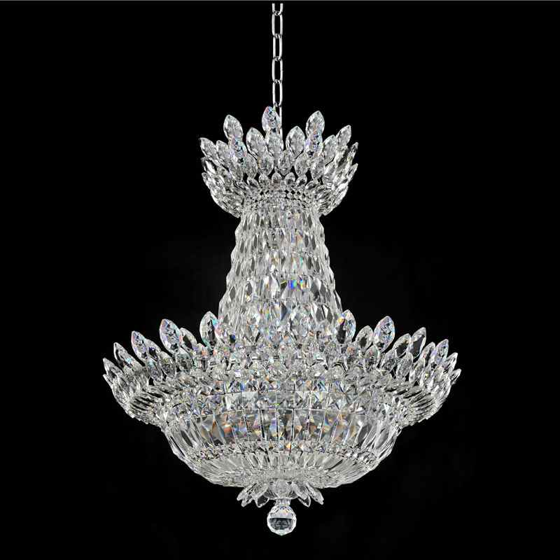 Belluno 15 Light 27" Wide Crystal Empire Chandelier