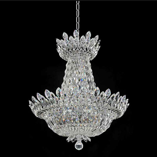 Belluno 15 Light 27" Wide Crystal Empire Chandelier