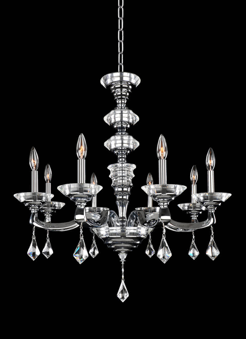 Cosimo 8 Light 30" Wide Crystal Chandelier