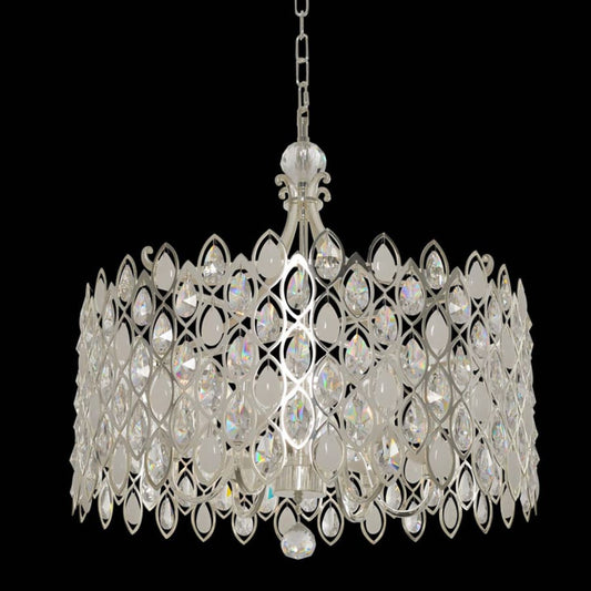 Allegri Prive 6 Light 26" Wide Crystal Drum Chandelier