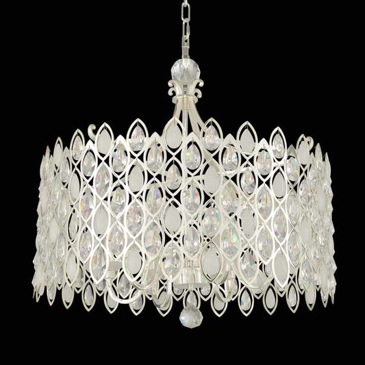 Prive 10 Light 34" Wide Crystal Drum Chandelier