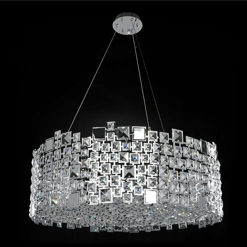 Dolo 12 Light 32" Wide Crystal Drum Chandelier